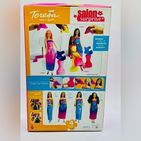 SALON SURPRISE TERESA DOLL LONG BROWN/BLUE HAIR 2001~NEW - Picture 5 of 6